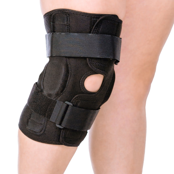  Hinged Knee Brace,Adjustable Knee Braces for Knee Pain with  Removable Dual Side Stabilizers,Plus Size Knee Support for Pain  Relief,Arthritis,Meniscus Tear,Relieves ACL, MCL, PCL,Left/Right,Men/Women  (L fit calf 13-14.5) : Health & Household