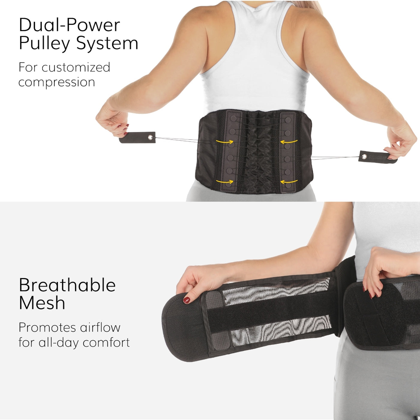Lumbar Back Brace by Soles - Lumbosacral Back Support - Adjustable,  Breathable Corset - Unisex- Reduces Back Pain, Supports Core Strength 
