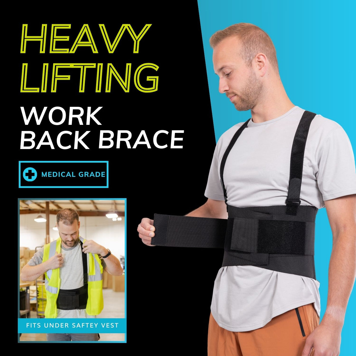 Men Heavy Lift Work Back Support Belt - China Brace Belt and