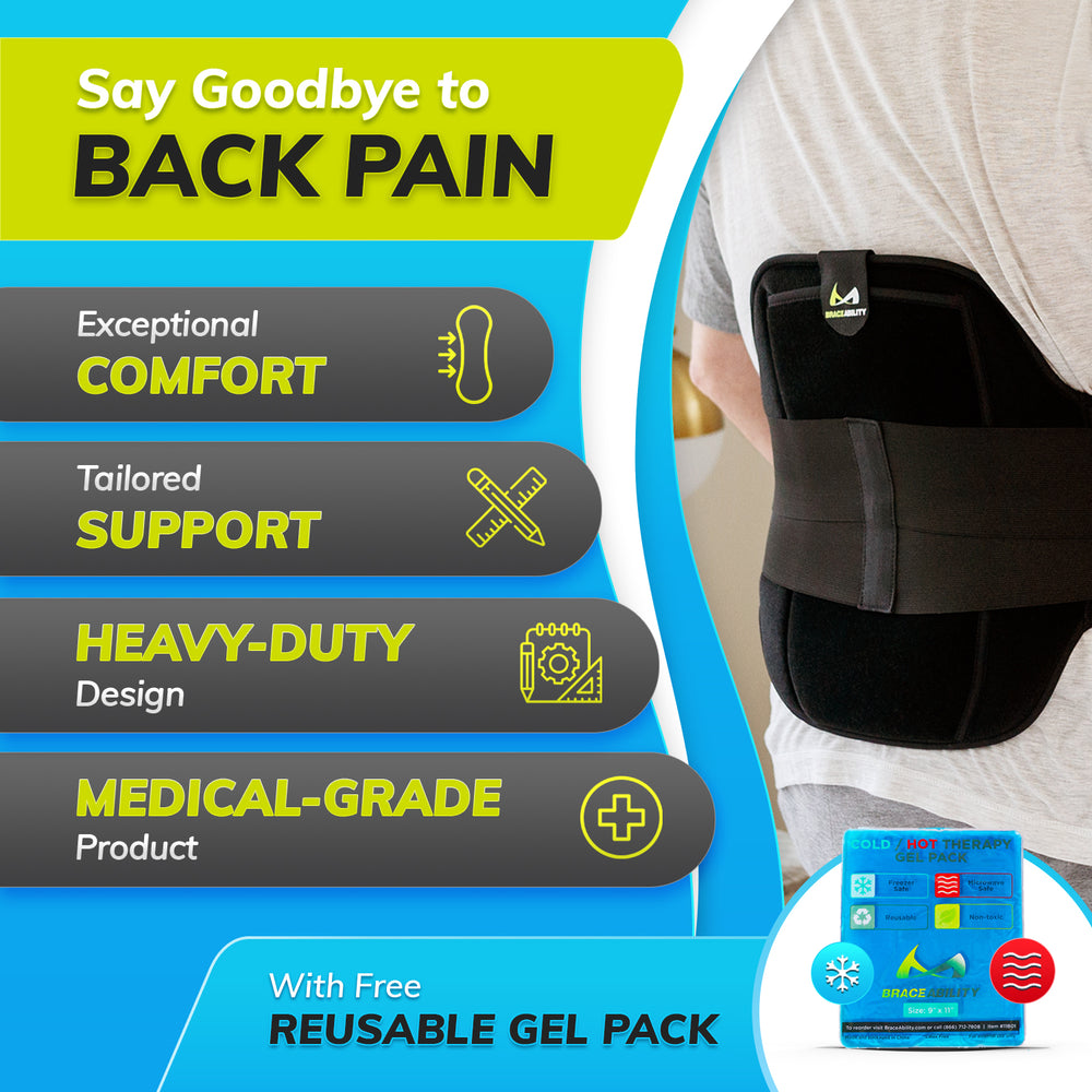 Braceability Herniated Disc Back Brace | Plus Size XXXL Support Belt for Slipped & Bulging Herniation - 3XL