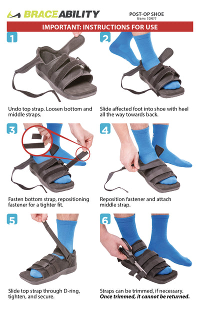 how to apply the post op shoe