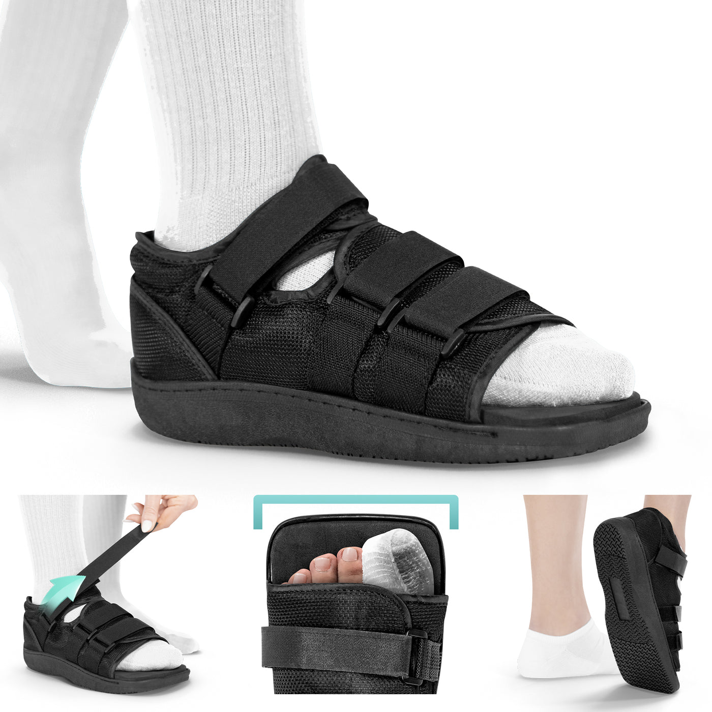 Post-op Medical Walking Shoe | Orthopedic Broken Foot and Toe Fracture Surgical Walking Boot