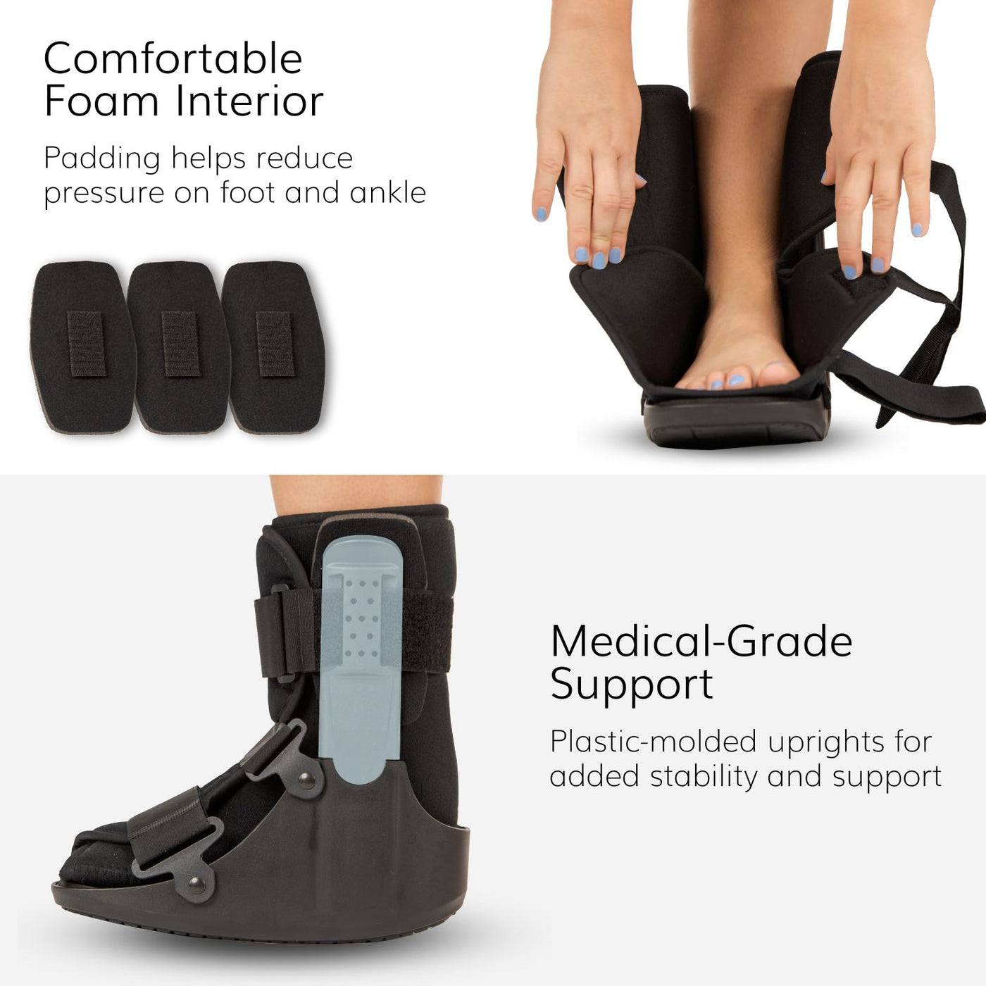 Medical Orthopedic Compression Walking Boot Plantar Fasciitis Orthotic  Support L