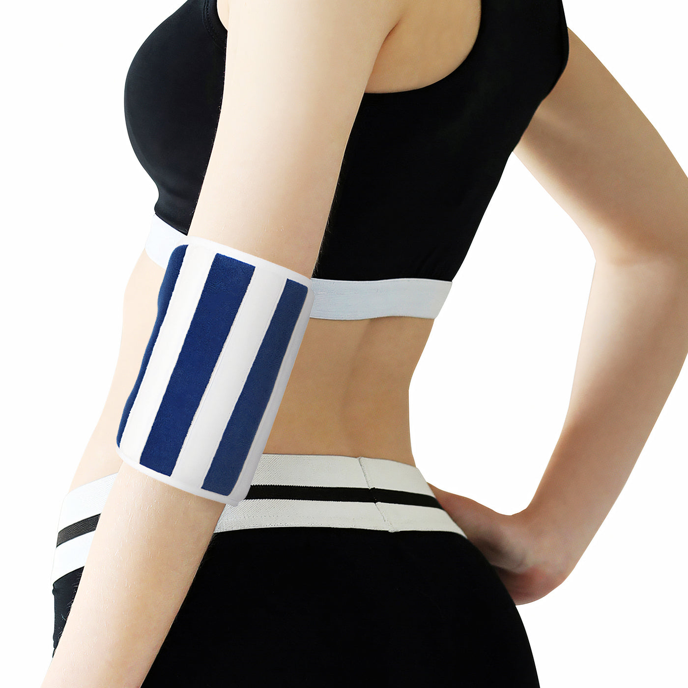 Size small of the braceability elbow stabilizer splint fits teenagers to smaller women