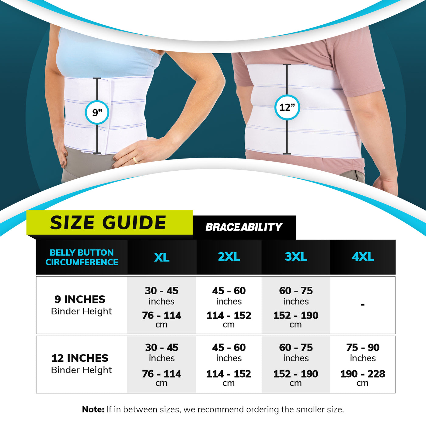 QORE LOGIQ Plus Size Abdominal Binder Post Surgery for larger Men + Women -  Postpartum Belly Band - Compression Garment - Hernia Belt For Men + Woman -  C Section Belly Binder 