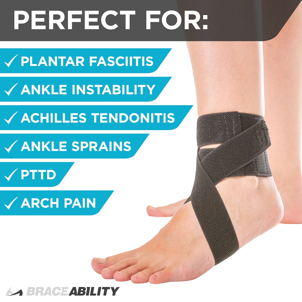 Plantar Fasciitis Day Ankle Brace | Tendonitis Splint Fits in Shoe