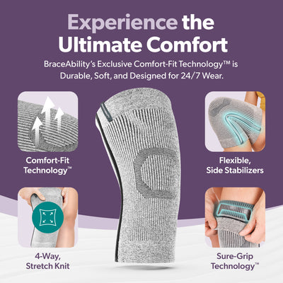 experience the ultimate comfort with the 12 inch braceability comfort-fit knee sleeve