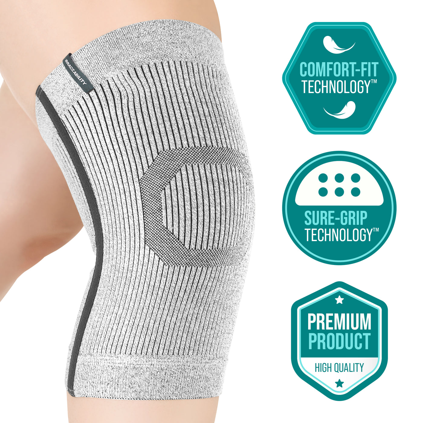 Find comfort with our Compression Plus Size Knee Sleeve. Helps relieve arthritis, swelling, and aches, offering support for active men and women with knee pain.