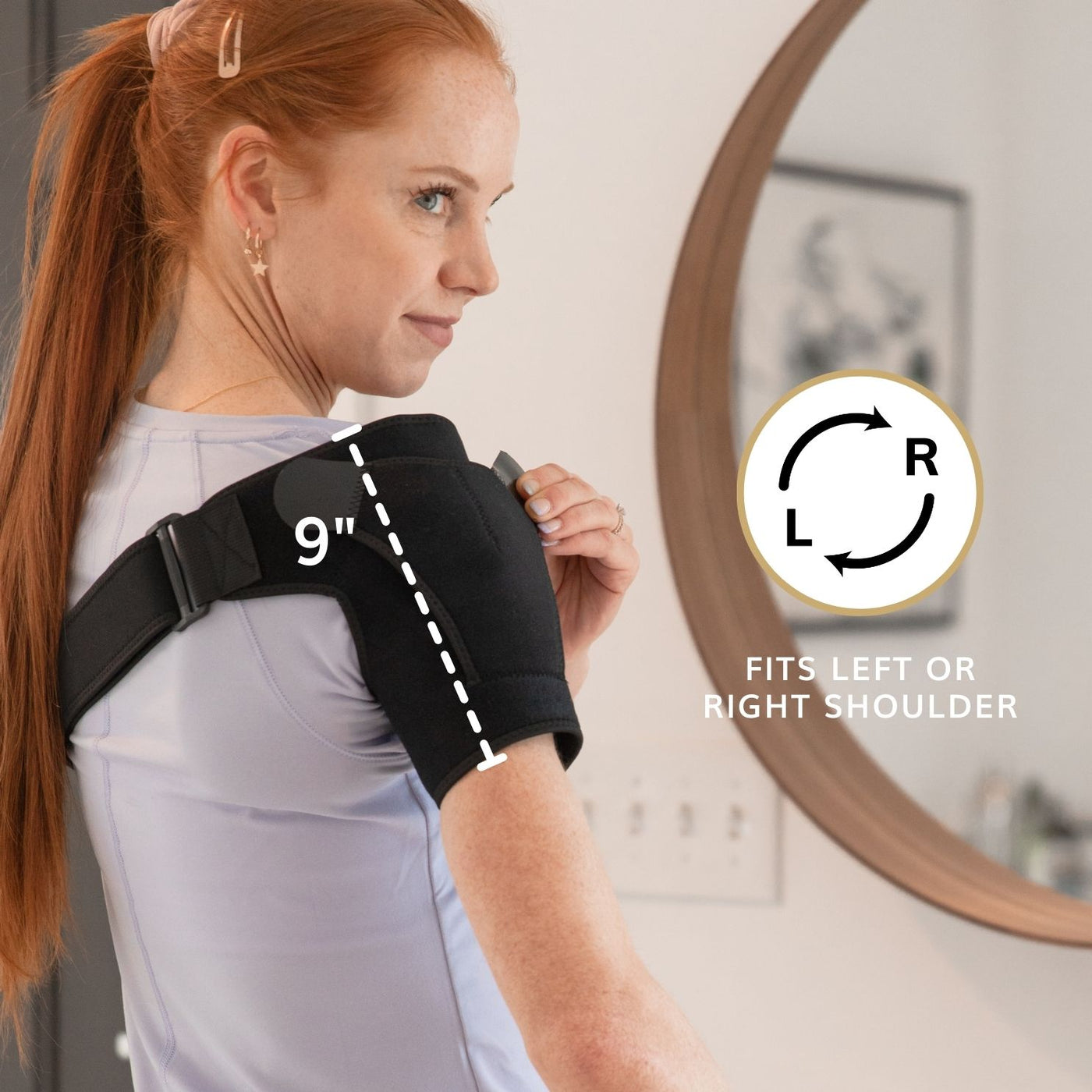 Double Shoulder Brace Support Torn Rotator Cuff Compression Sleeve
