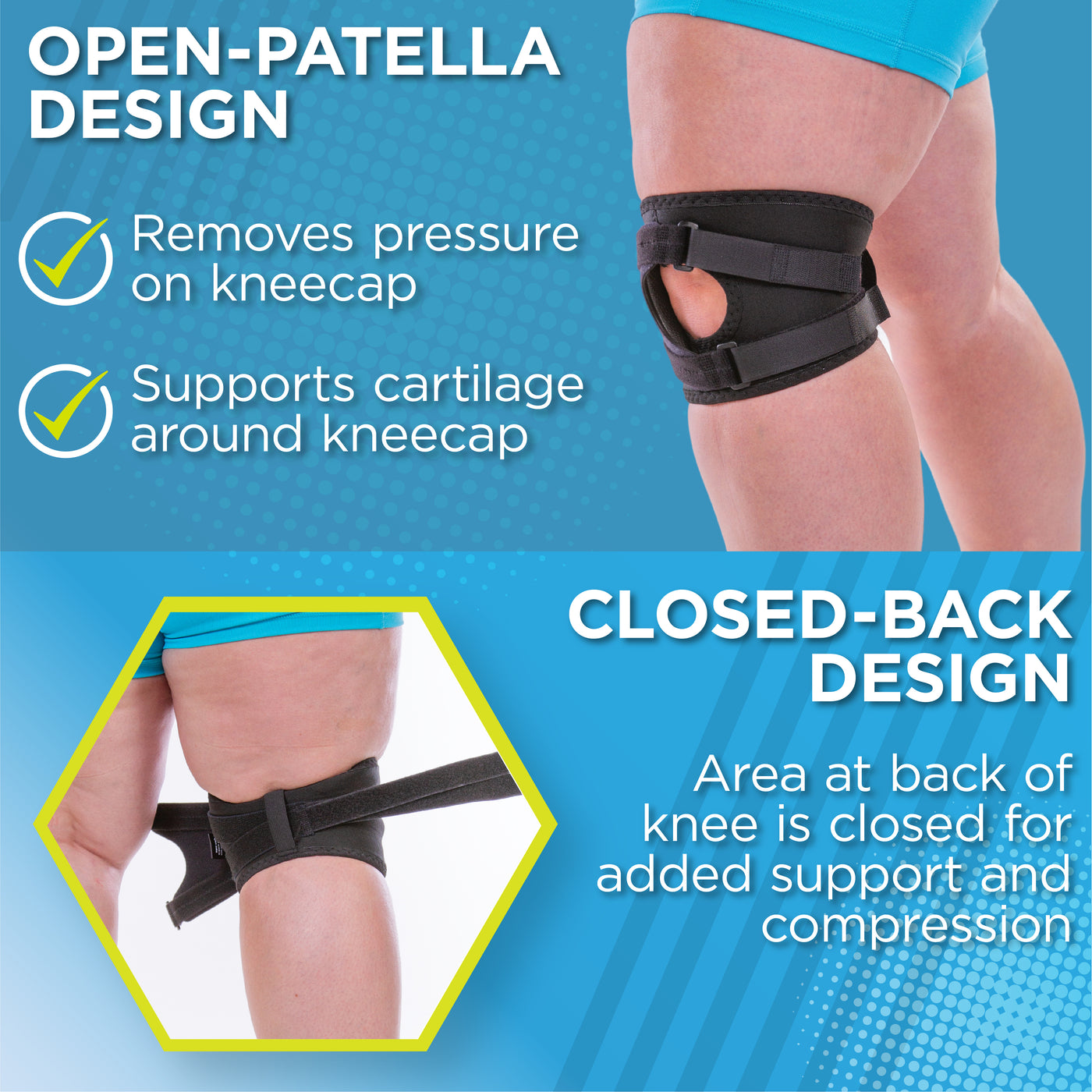 BraceAbility Patellar Tracking Short Knee Brace  Running, Exercise &  Basketball Support Sleeve Stabilizer for Post Kneecap Dislocation,  Tendonitis, Patellofemoral Pain & MCL/LCL Injuries (Large) : :  Health & Personal Care