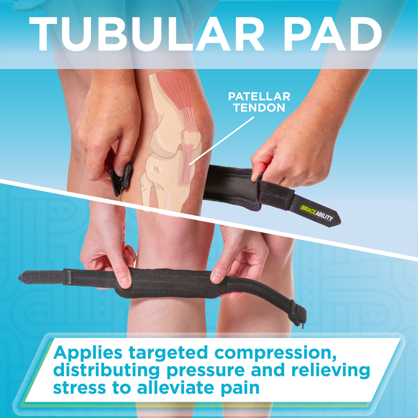 Patellar Support |Offloads pressure on the patellar tendon to provide pain  relief | Color - Black (Single Piece)