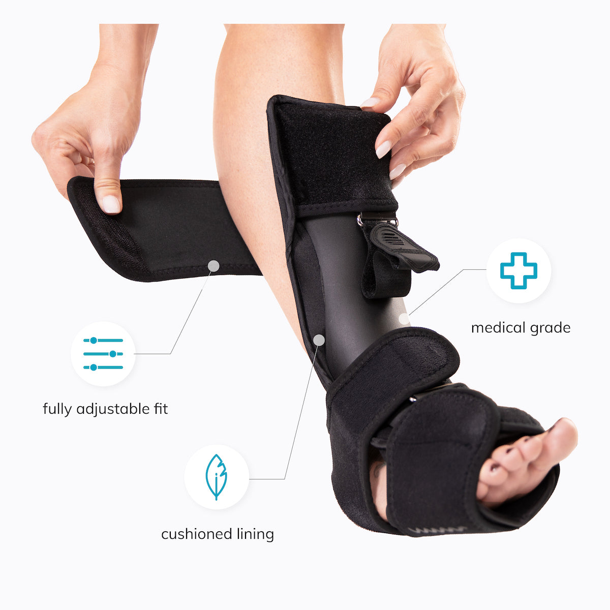 Ankle Brace Adjustable Plantar Fasciitis Night Splint - China Medical Foot  Ankle Night Splints, Night Splint Foot Brace