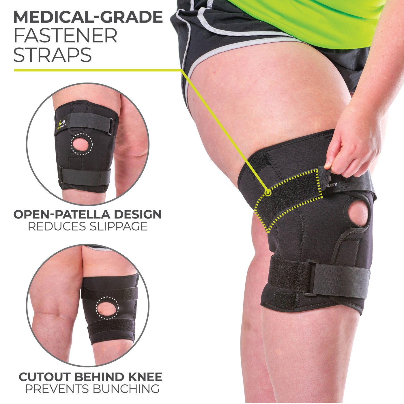Brace Direct Plus Size Obesity External Deluxe Hinged Knee Brace for Knee  Pain with Compression Knee Wrap for Overweight Men & Women Relief from  Joint
