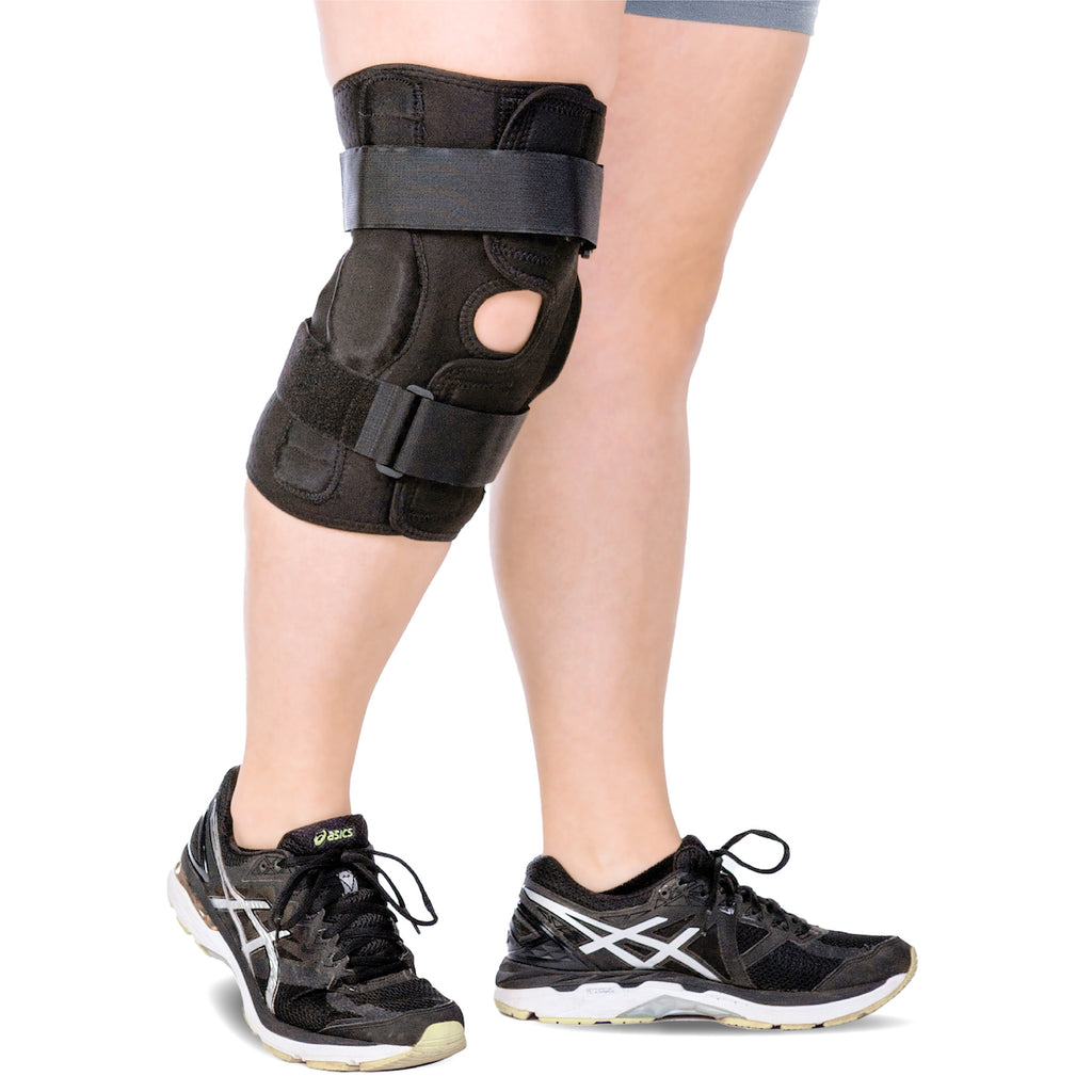  Post Op Knee Support Brace for Men Women, Hinged ROM Knee  Immobilizer Knee Leg Brace Orthopedic Patellar Stabilizing Locking Knee  Brace for ACL, Meniscus Tear, MCL : Health & Household
