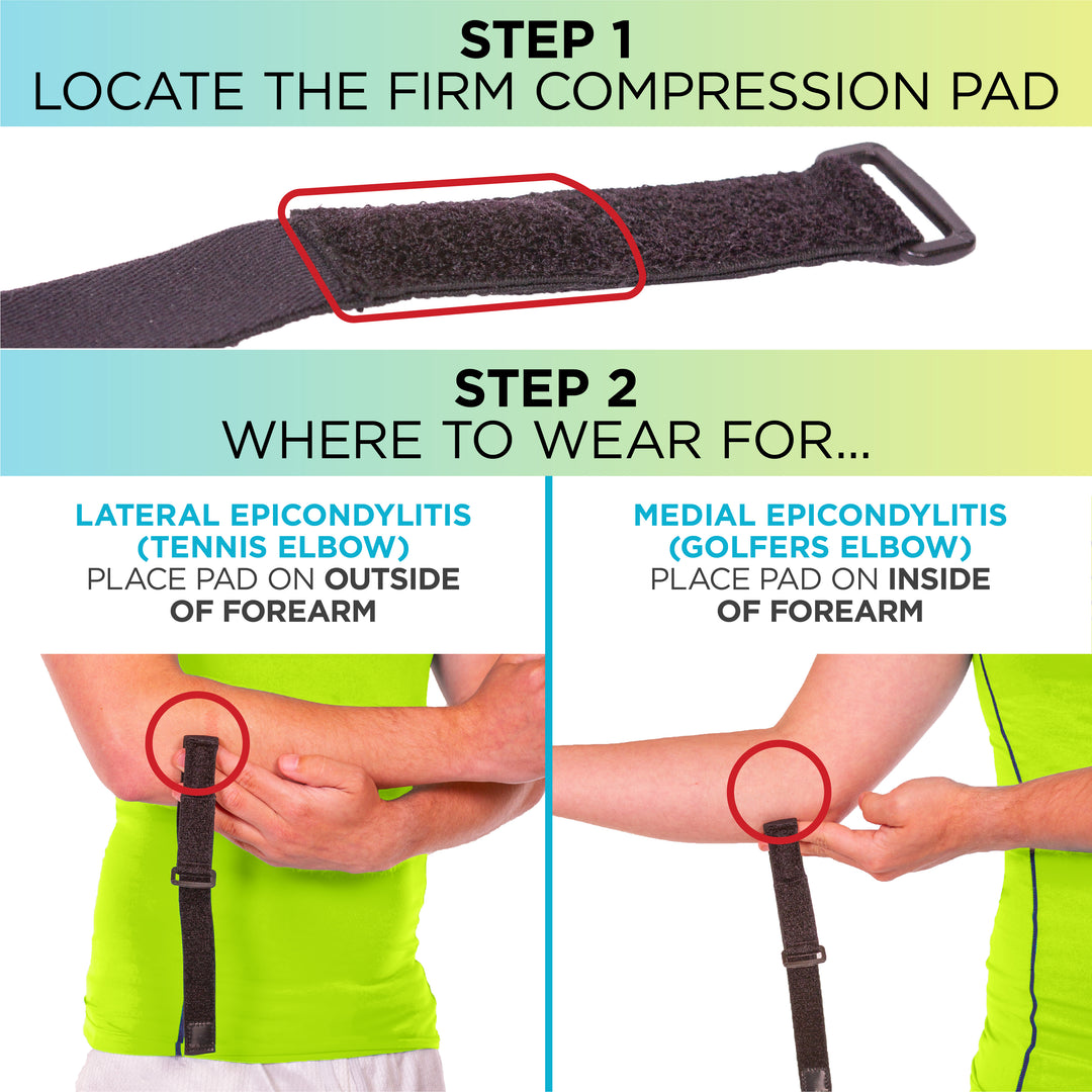 Epicondylitis Brace Elbow Strap for Medial Lateral Epicondyle Pain