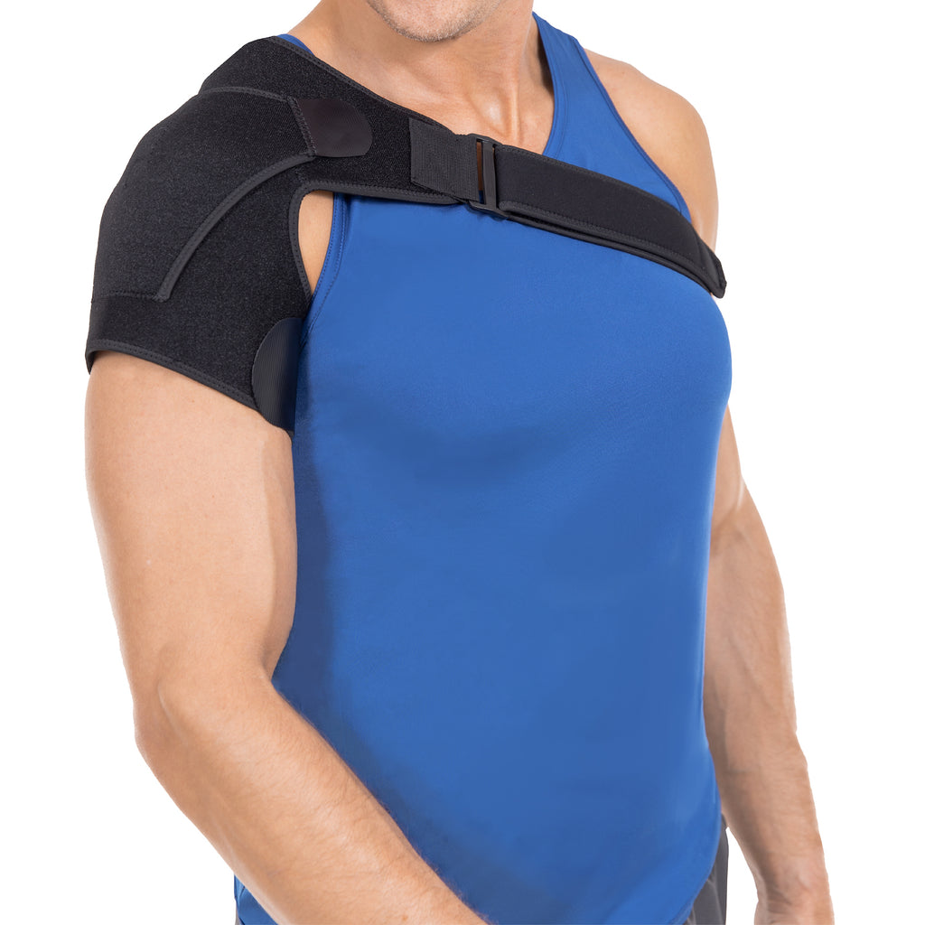 BraceAbility Shoulder Support Brace - Copper Arm Immobilizer Compression  Sleeve for Torn Rotator Cuff, Labrum Tears, Bursitis, Impingement Injury