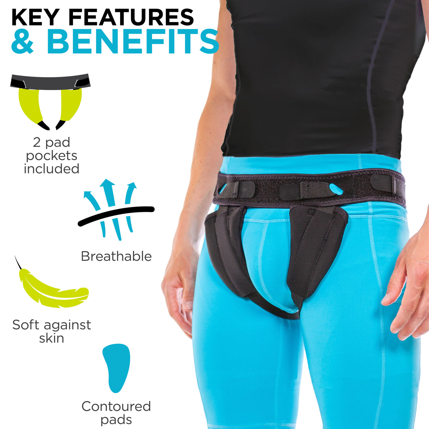 Beneficial To Pain Hernia Belt With 1 Compression Pad Inguinal
