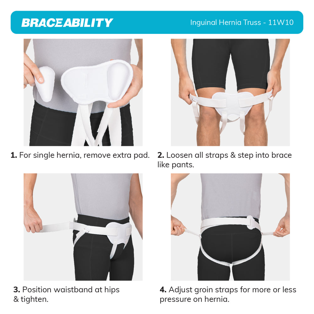 Double Inguinal Groin Hernia Reduction Support Belt Truss Brace - B&F  Medical Supplies.com