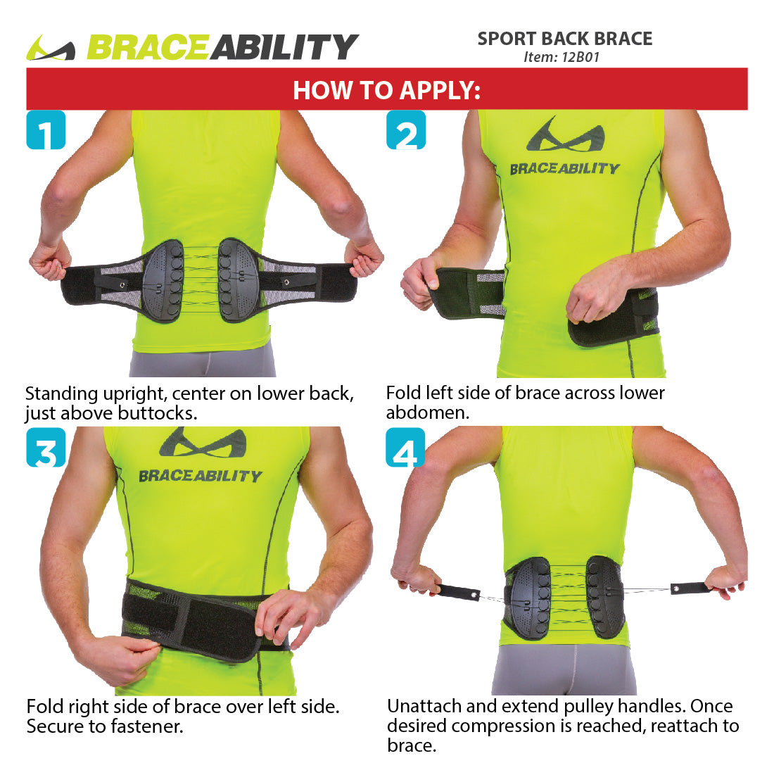 BraceAbility Spine Sport Back Brace - Athletic Men's and Women's Workout  Lumbar Corset for Exercising, Running, Golfing, Driving, Fishing, Active