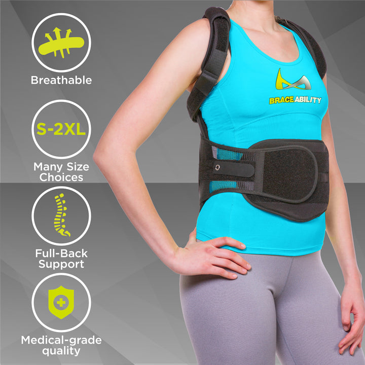 TLSO Full Back Thoracic Kyphosis Clamshell Brace BraceAbility